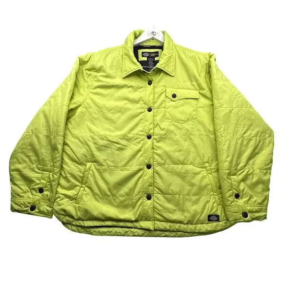 Dickies Performance System Thinsulate Jacket Men 2XL Collared Neon Yellow - Picture 1 of 14